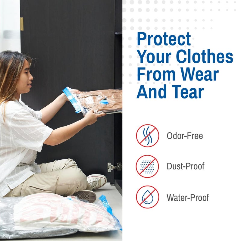 Spacesaver 20-Pack Variety Vacuum Storage Bags for Comforters, Blankets & Clothes â€“ Vacuum Sealed Compression Bags with Hand Pump â€“ Space Saver Storage Bags for Bedding,Travel & Organization (5S, 5M, 5L & 5XL) - Image 2